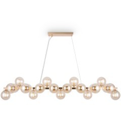 Подвесной светильник вытянутый с плафонами в виде шаров Maytoni MOD547PL-25G