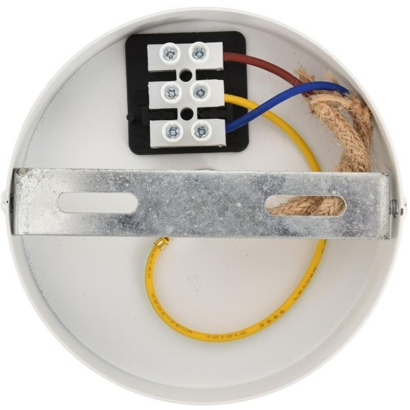 8367/1B Подвесной светильник с серо-коричневым плафоном из натурального джутового шнура и белым основанием, под лампу E27 LUMION BOHO ECO