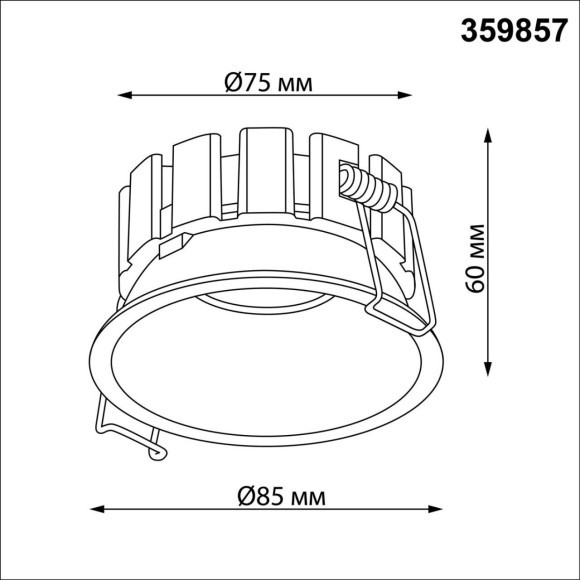 359857 WIR NT25 508 белый Светильник встраиваемый с переключателем цв. температуры и угла рассеивания IP44 LED 12W 220-240V 2700К\3200К\4000К SOLIS