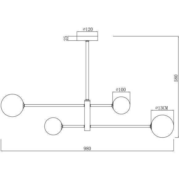 Потолочный светильник Freya FR5376CL-04B Потолочный светильник Freya FR5376CL-04B