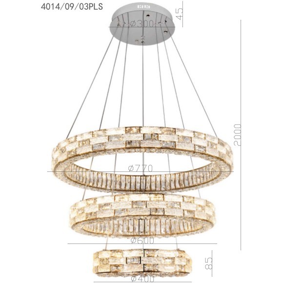 Люстра подвесная хрустальная Stilfort 4014/09/03PLS Gabbana / Габбана Люстра подвесная хрустальная Stilfort 4014/09/03PLS Gabbana / Габбана