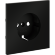 Накладка для розетки с заземлением, S70 (черный матовый)