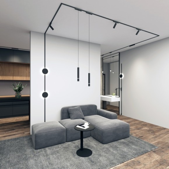 DK5375-BK Трековый магнитный светодиодный SMART (TUYA, Алиса, Bluetooth, Wi-Fi) светильник Denkirs AIR 48V CRI95+ 2700-6500К 277Лм 24° 5Вт DK5375-BK Трековый магнитный светодиодный SMART (TUYA, Алиса, Bluetooth, Wi-Fi) светильник Denkirs AIR 48V CRI95+ 2700-6500К 277Лм 24° 5Вт
