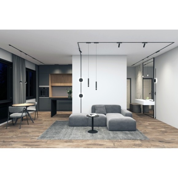 DK5375-BK Трековый магнитный светодиодный SMART (TUYA, Алиса, Bluetooth, Wi-Fi) светильник Denkirs AIR 48V CRI95+ 2700-6500К 277Лм 24° 5Вт