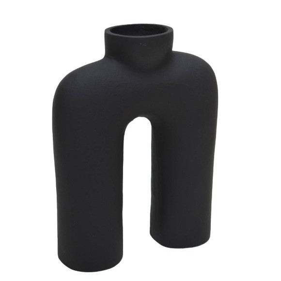 421062 BROWER Ваза декоративная алюминий черный L175, B60, H225