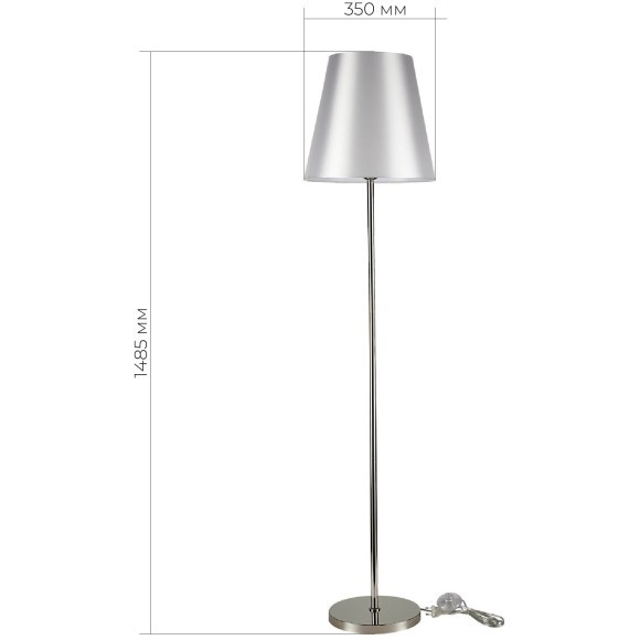 SLE105905-01 Светильник напольный Никель/Белый E27 1*40W BELLINO