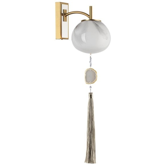 5432/1W MODERN ODL_EX25 115 золотой(под латунь)/стекло/кисточка/агат Бра E14 1*40W FIOLENT 5432/1W MODERN ODL_EX25 115 золотой(под латунь)/стекло/кисточка/агат Бра E14 1*40W FIOLENT