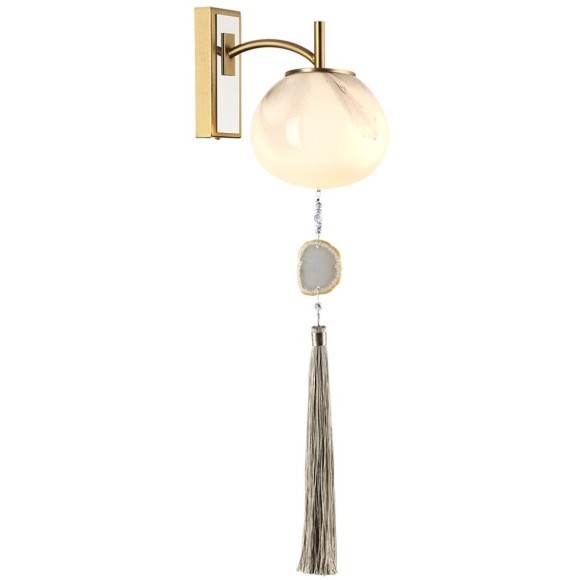 5432/1W MODERN ODL_EX25 115 золотой(под латунь)/стекло/кисточка/агат Бра E14 1*40W FIOLENT 5432/1W MODERN ODL_EX25 115 золотой(под латунь)/стекло/кисточка/агат Бра E14 1*40W FIOLENT