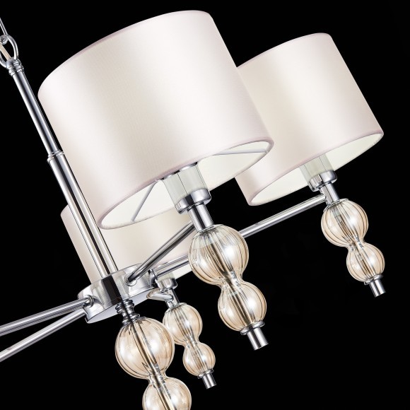 SLE105703-05 Светильник подвесной Хром/Светло-бежевый E14 5*40W RAMER SLE105703-05 Светильник подвесной Хром/Светло-бежевый E14 5*40W RAMER