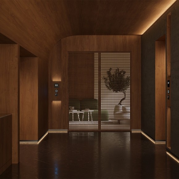 Алюминиевый профиль плинтус с подсветкой 53x14 ALM-5314-B-2M