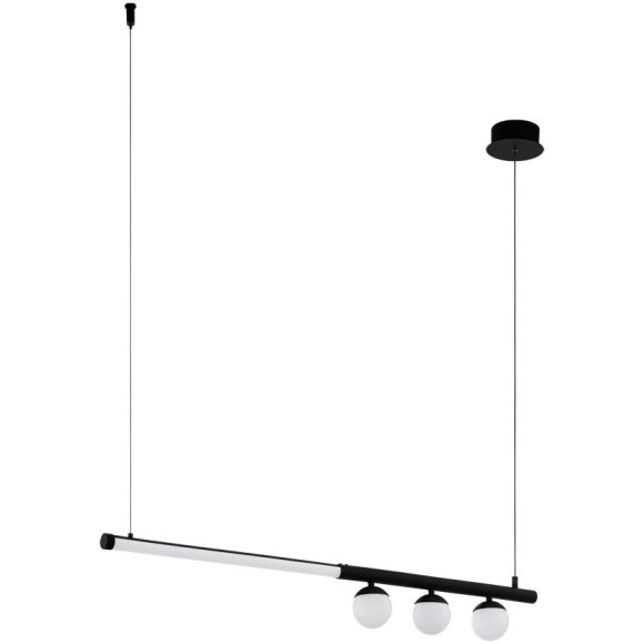99376 EGLO PHIANEROS (Фианерос) подвесной LED-светильник, 22 Вт, 2700 лм, 3000 К, CRI >80, IP20, черный/белый, 1000×1200 мм