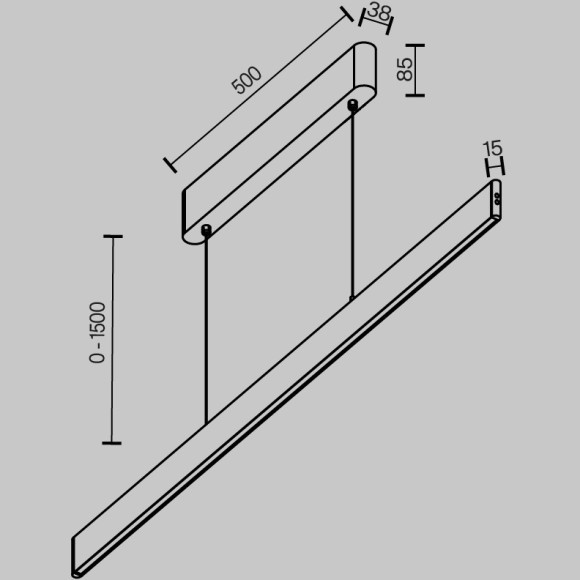Подвесной светильник Technical P109PL-36W2.7-6K-BS