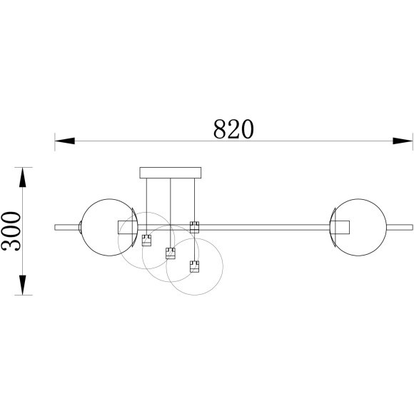 Люстра на штанге Freya FR5205PL-08BS Damask под лампы 8xE27 60W