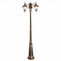 SL082.205.03 Светильник уличный наземный ST-Luce Бронза/Бронза, Прозрачный E27 3*60W DOMENICO