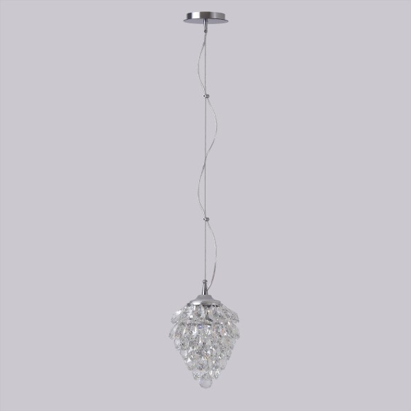 Светильник подвесной Crystal Lux CHARME SP2 CHROME/TRANSPARENT