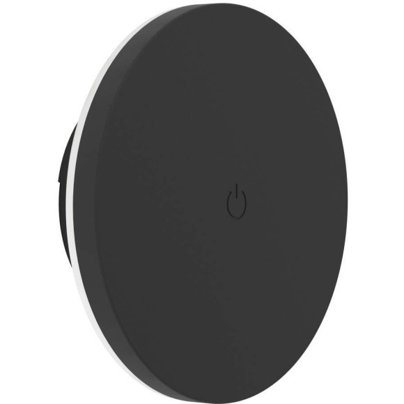 75874 Аккум. настенн. свет-к сенсорн., димм. VALGIANO, Ø150, 5W(LED), IP44, 3000K, 4000K, 6500K, 300lm, пластик, черный
