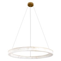 10549/1000 Loft It MONDRIAN ACRYLIC Подвесной светильник, LED 35 Вт, 3000 К, 2800 Лм, IP20, латунное металлическое основание, бежевый акриловый плафон Ø1000 мм, высота подвеса до 3100 мм, 12–24 В