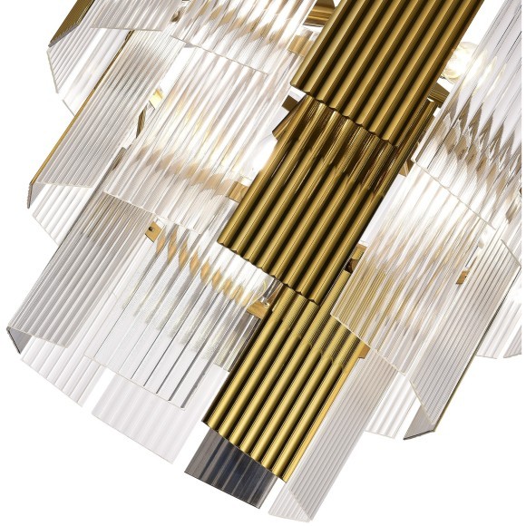 SLE1123-303-07 Светильник подвесной Латунь/Золотистый, Прозрачный E14 7*40W TRESA