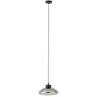 390298 Подвесной светильник (люстра) диммируемый SARNARRA, 1X5,4W (LED), 2700K, 510lm, Ø305, сталь, черный/стекло, черный полупрозрачный