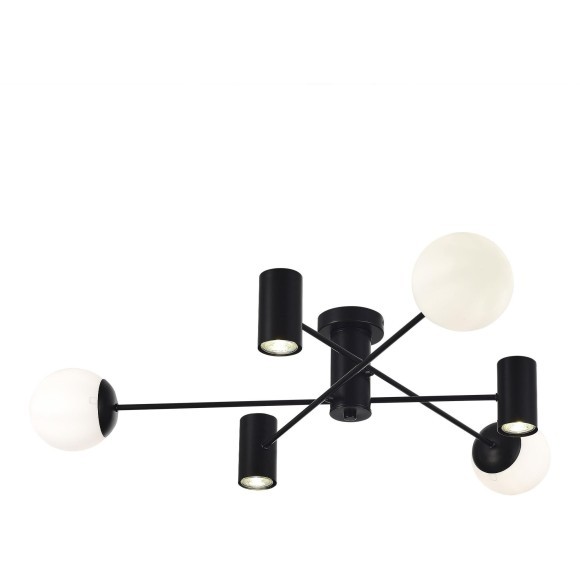 SLE1105-402-06 Светильник потолочный Черный/Белый GU10+E27 3+3*5+60W RAITO