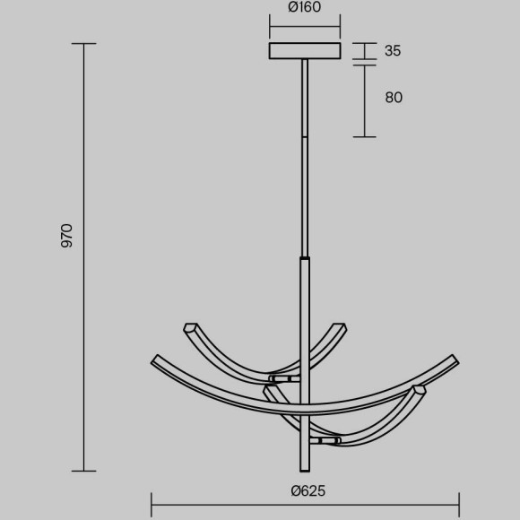 Подвесной светильник Maytoni MOD428PL-L27BK