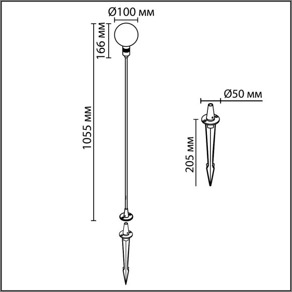 Уличный светильник IP65 LED 2W Odeon Light DANDE 7121/2GLB Уличный светильник IP65 LED 2W Odeon Light DANDE 7121/2GLB