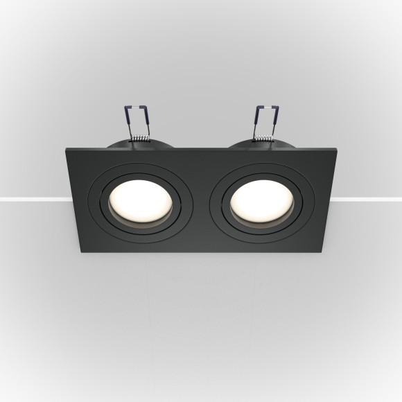 Встраиваемый светильник Maytoni DL024-2-02B Atom под лампы 2xGU10 50W Встраиваемый светильник Maytoni DL024-2-02B Atom под лампы 2xGU10 50W