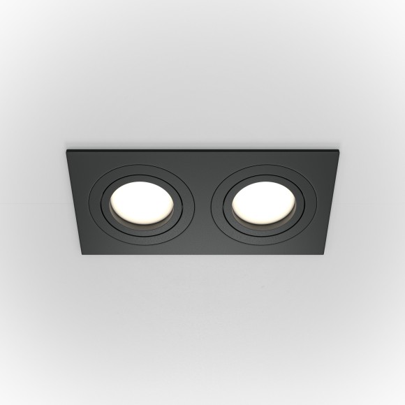 Встраиваемый светильник Maytoni DL024-2-02B Atom под лампы 2xGU10 50W Встраиваемый светильник Maytoni DL024-2-02B Atom под лампы 2xGU10 50W