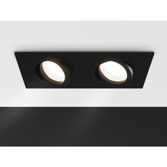 Встраиваемый светильник Maytoni DL024-2-02B Atom под лампы 2xGU10 50W Встраиваемый светильник Maytoni DL024-2-02B Atom под лампы 2xGU10 50W