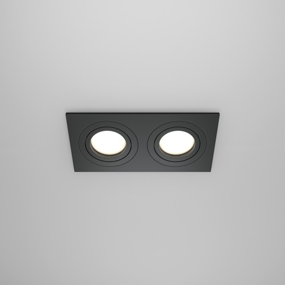 Встраиваемый светильник Maytoni DL024-2-02B Atom под лампы 2xGU10 50W Встраиваемый светильник Maytoni DL024-2-02B Atom под лампы 2xGU10 50W