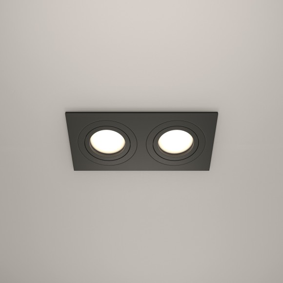 Встраиваемый светильник Maytoni DL024-2-02B Atom под лампы 2xGU10 50W Встраиваемый светильник Maytoni DL024-2-02B Atom под лампы 2xGU10 50W