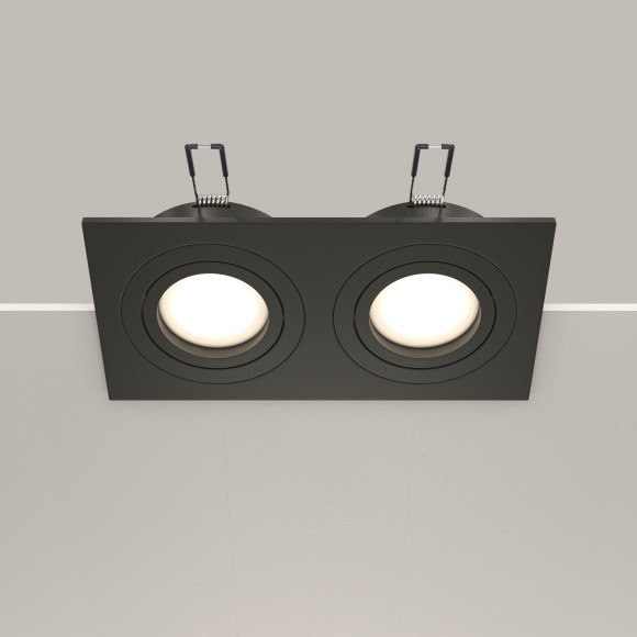 Встраиваемый светильник Maytoni DL024-2-02B Atom под лампы 2xGU10 50W Встраиваемый светильник Maytoni DL024-2-02B Atom под лампы 2xGU10 50W