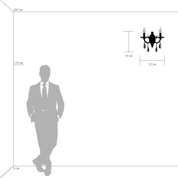 Бра Lightstar 694622 Stregaro под лампы 2xE14 120W