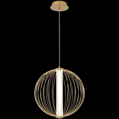 SYNC SP18W LED GOLD 3143/218 Crystal Lux Подвесной светильник с золотой металлической арматурой и белым акриловым рассеивателем, LED 18 Вт, 4000 К, 1440 Лм, Ra>80, IP20, 220 В