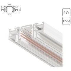 Тонкий магнитный шинопровод 2м (глубина 22мм) для демпферных натяжных потолков Arte Lamp Optima A750233