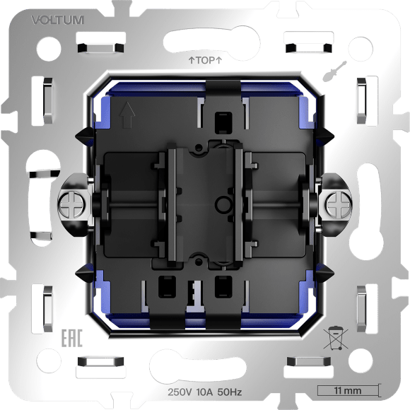 Механизм проходного переключателя одноклавишного 10А, S70