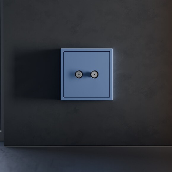 Накладка для розетки телевизионной оконечной TV+SAT, S70 (деним)