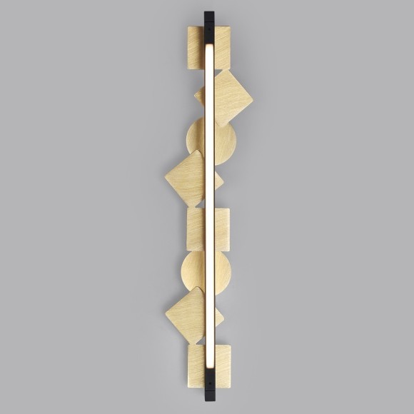 6691/12WL HIGHTECH ODL25 Настенный светильник черный/.бронза браширов./металл/акрил поворотный на 360° IP20 LED 12W 3000K 220V GEOS