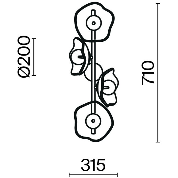 Настенный светильник (бра) Maytoni MOD207WL-04BS