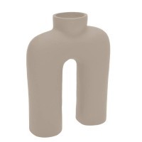 421063 BROWER Ваза декоративная L175 B60 H225 алюминий песочный, металл коричневый