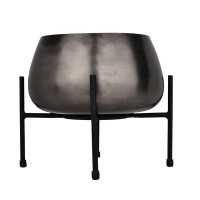 428006 SAKATA Кашпо напольное цветочное H210, Ø240, металл, никель-античный