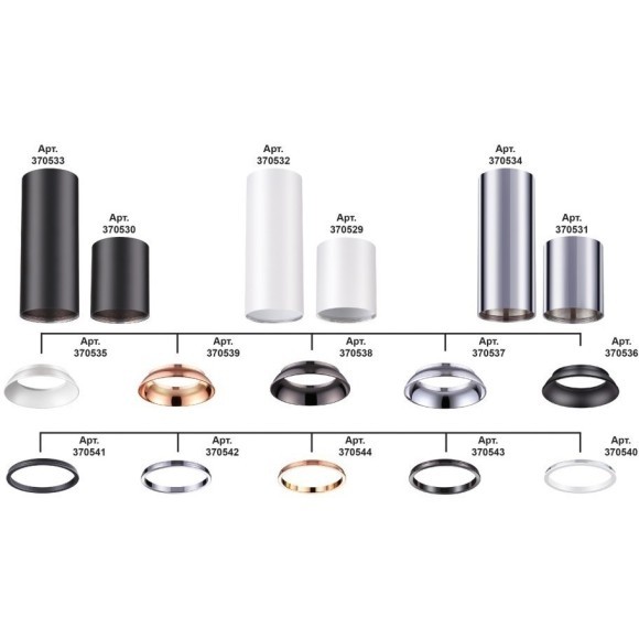 Трехжильный однофазный трековый светильник Novotech UNITE 370684