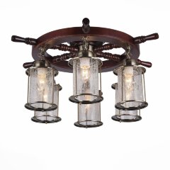 SL150.302.06 Люстра потолочная ST-Luce Белый, Коричневый/Прозрачный с эфектом трещин E27 6*40W VOLANTINO SL150.302.06 Люстра потолочная ST-Luce Белый, Коричневый/Прозрачный с эфектом трещин E27 6*40W VOLANTINO