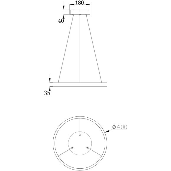 Подвесной светильник светодиодный Rim MOD058PL-L22W4K