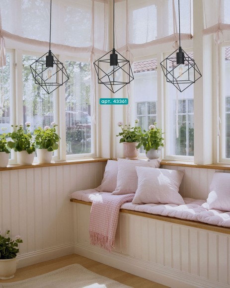 43361 Подвес STRAITON, 3X60W(E27), L905, B240, H1100, сталь, черный