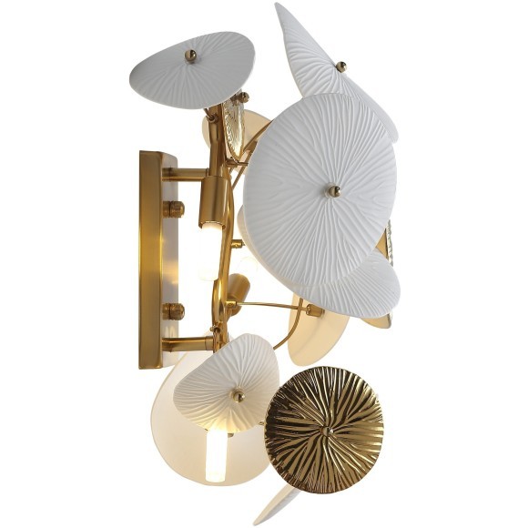 SL1518.301.03 Светильник настенный ST-Luce Латунь/Белый G9 3*5W 4000K DAHLIA