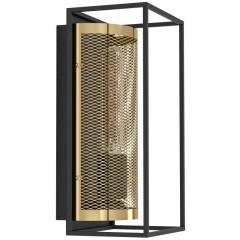 43789 Бра (настенный светильник) NOHALES, 1X40W (E27), H320, сталь, черный, латунь