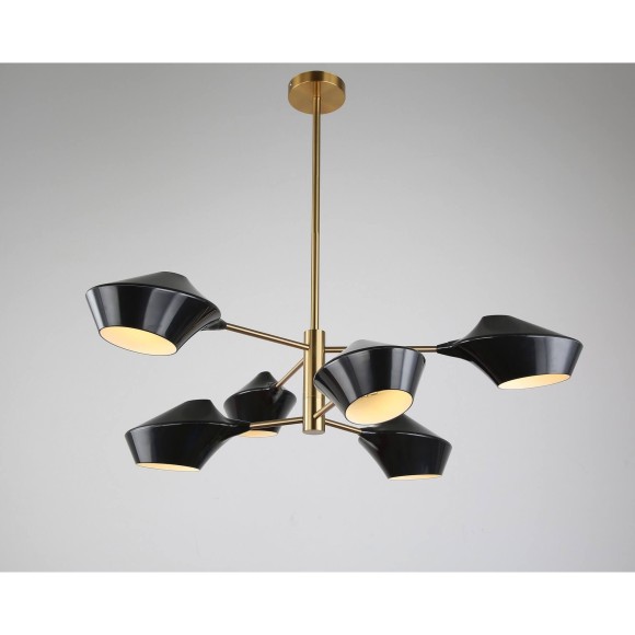 Подвесной светильник Lumina Deco Romina LDP 6037-6 BK+GD Подвесной светильник Lumina Deco Romina LDP 6037-6 BK+GD