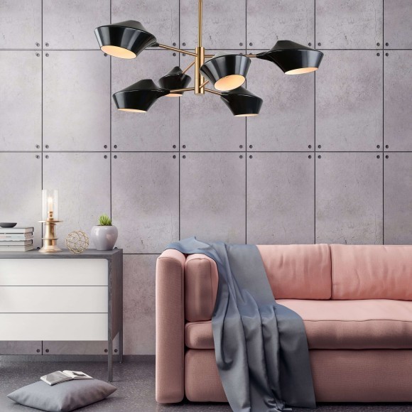 Подвесной светильник Lumina Deco Romina LDP 6037-6 BK+GD Подвесной светильник Lumina Deco Romina LDP 6037-6 BK+GD