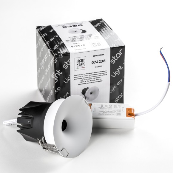 Светильник светодиодный встраиваемый  Lightstar Spira 074236